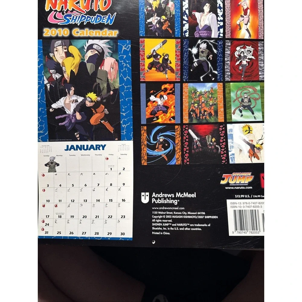 2010 Naruto Shippuden Calendar  Used